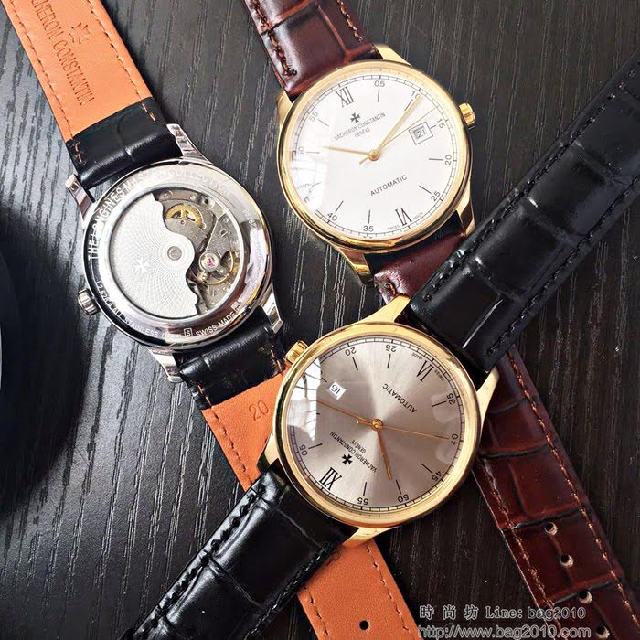 江詩丹頓 Vacheron Constantin 經典兩針半設計 全自動機械機芯 頂級316精鋼表殼錶帶 男士腕表  wssb4729